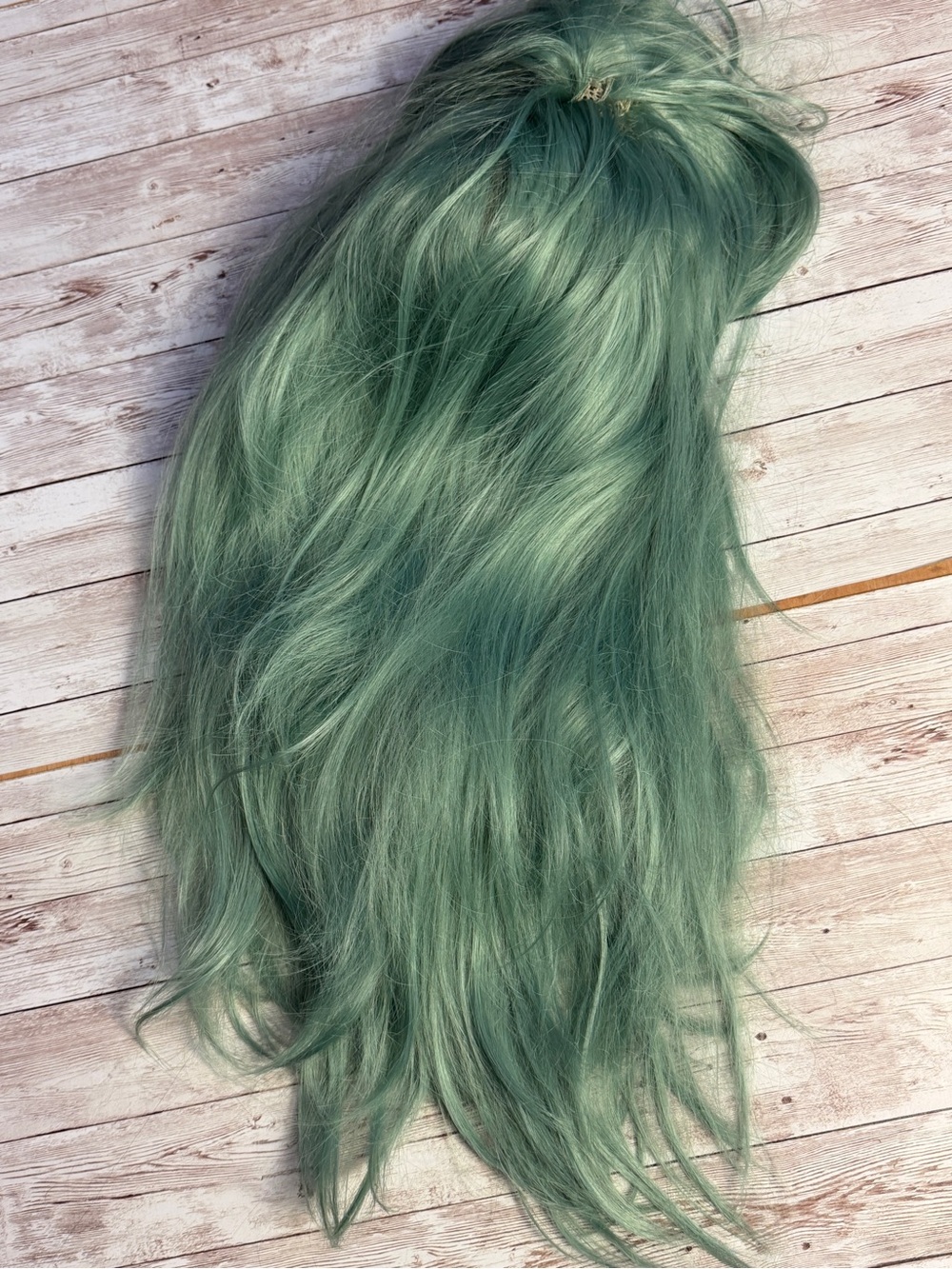 Mermaid Green Long Women's Hair Wig with bangs